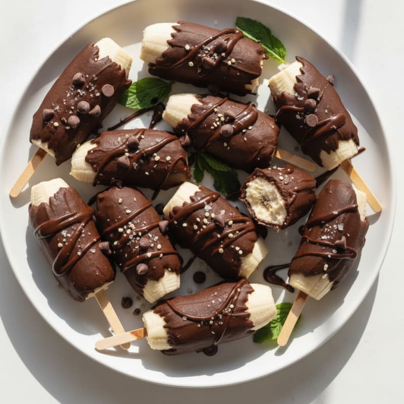 Fudgy Chocolate-Dipped Banana Pops
