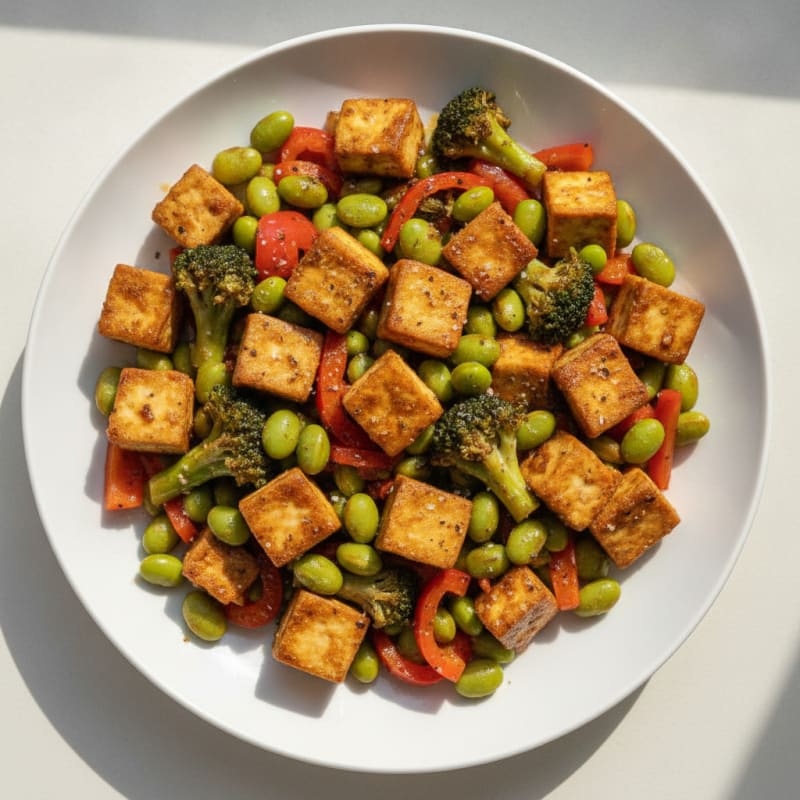 Ginger-Garlic Tofu Stir-Fry with Vegetables