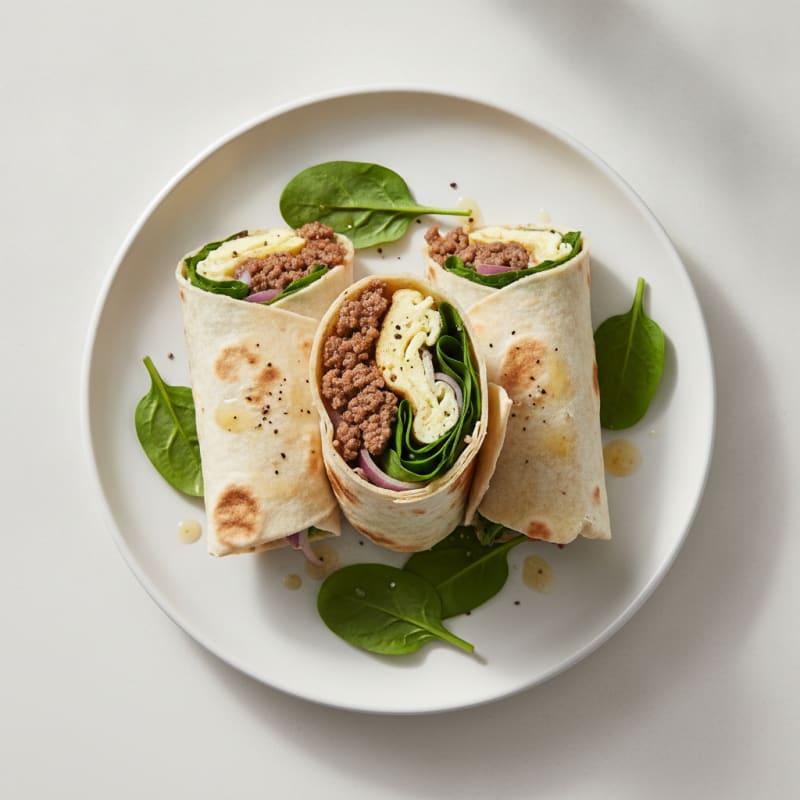 Lavash Beef and Egg Wraps