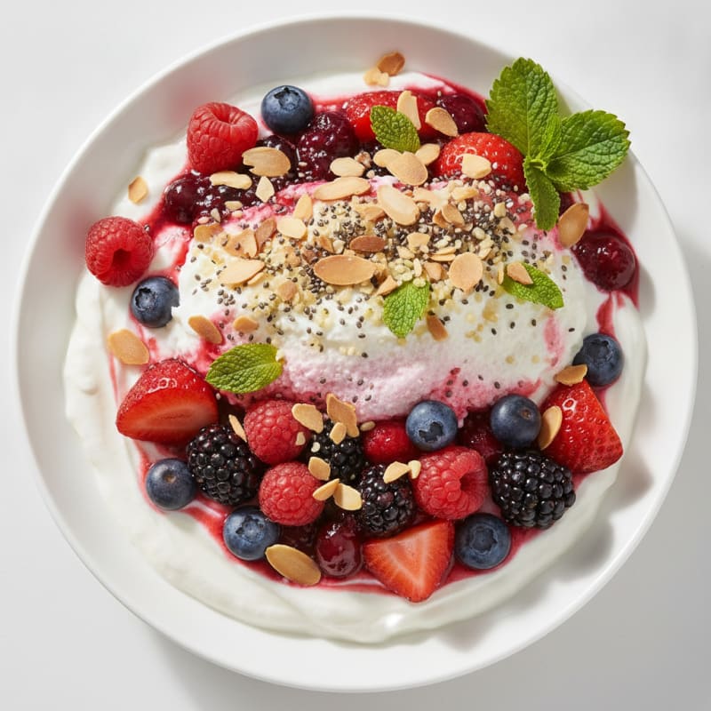 Creamy Greek Yogurt Protein Parfait with Mixed Berries