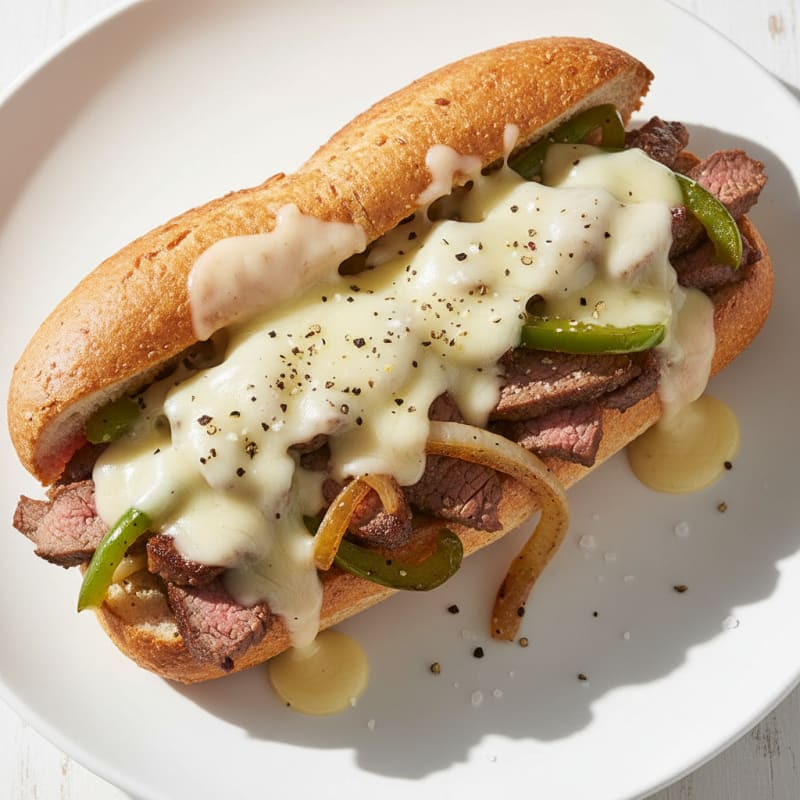 Philly Cheesesteak with Caramelized Onions