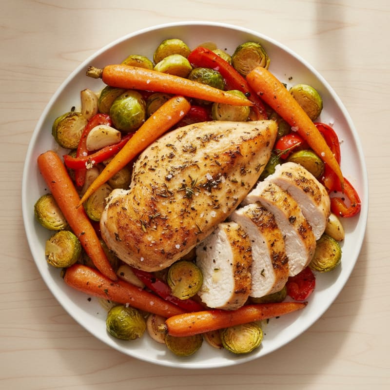 Herb-Roasted Chicken with Roasted Vegetables