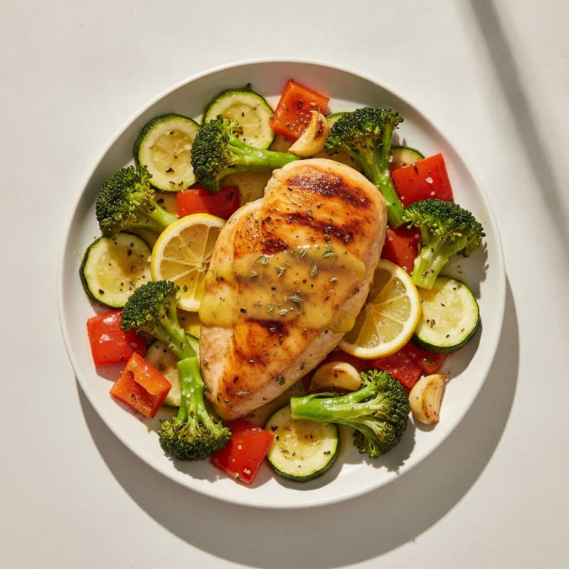 Lemon Herb Roasted Chicken and Veggies