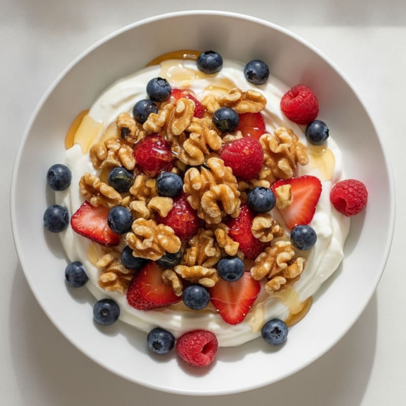 Greek Yogurt Protein Parfait with Berries