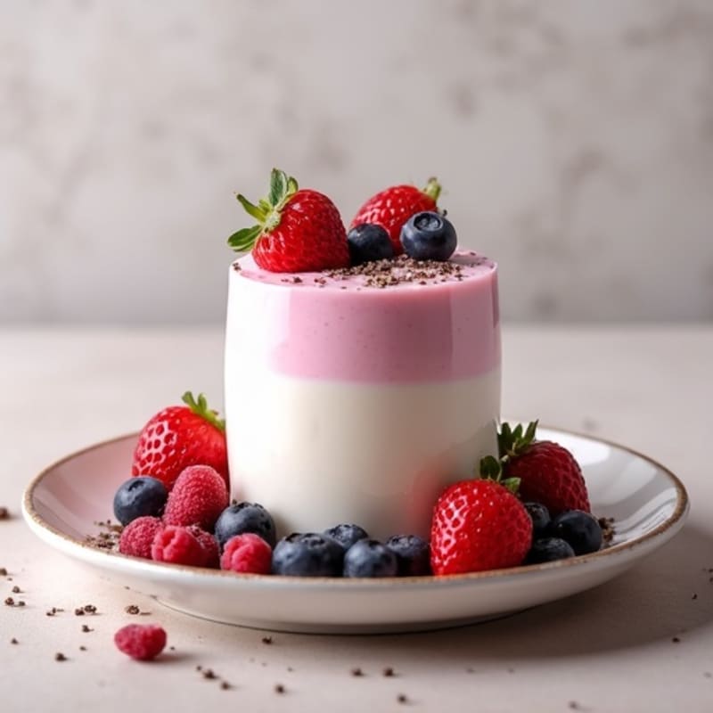 Silky Greek Yogurt Protein Mousse with Mixed Berries