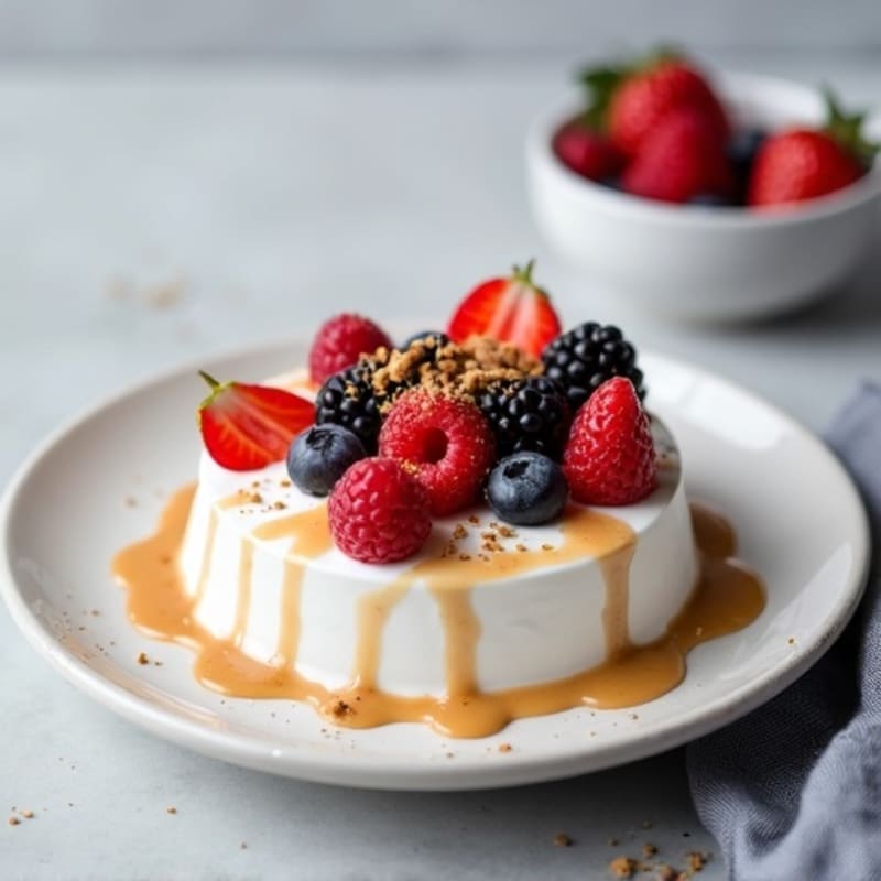 Creamy Greek Yogurt Protein Mousse with Berries
