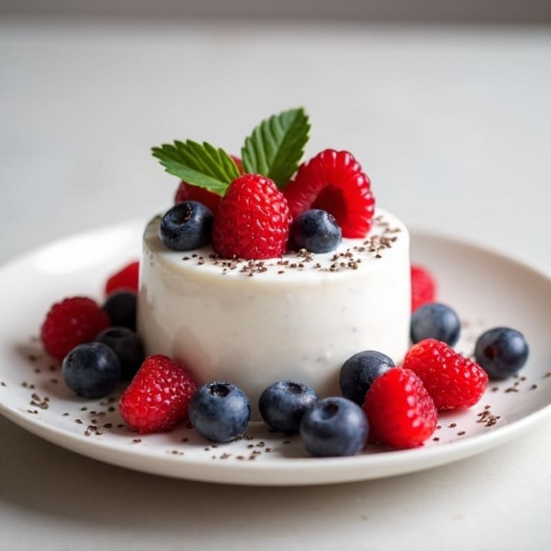 Greek Yogurt Protein Mousse with Mixed Berries