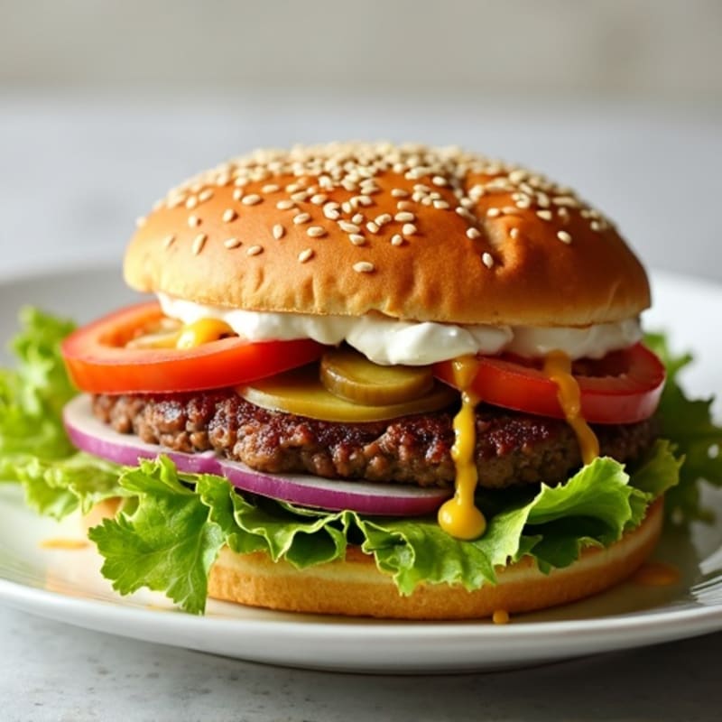 Lean Ground Beef Big Mac Salad