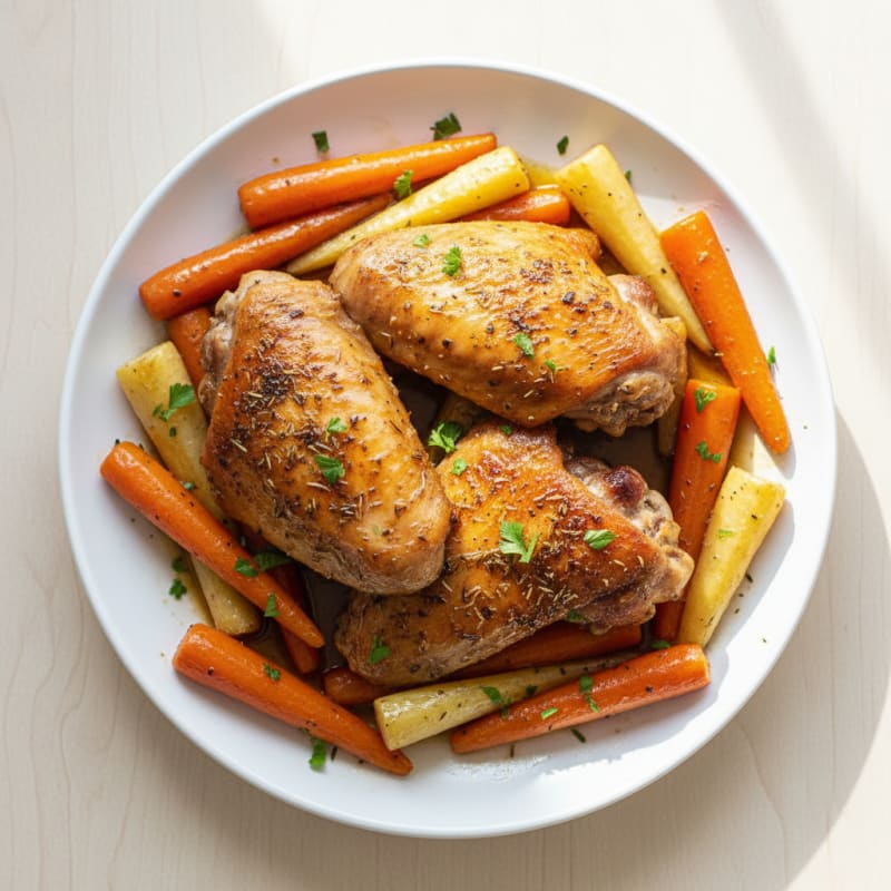 Herb-Roasted Turkey Wings with Root Vegetables