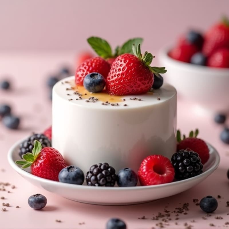 Silky Greek Yogurt Protein Mousse with Mixed Berries