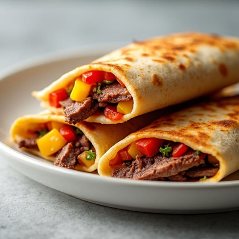 Crispy Steak and Veggie Quesadillas