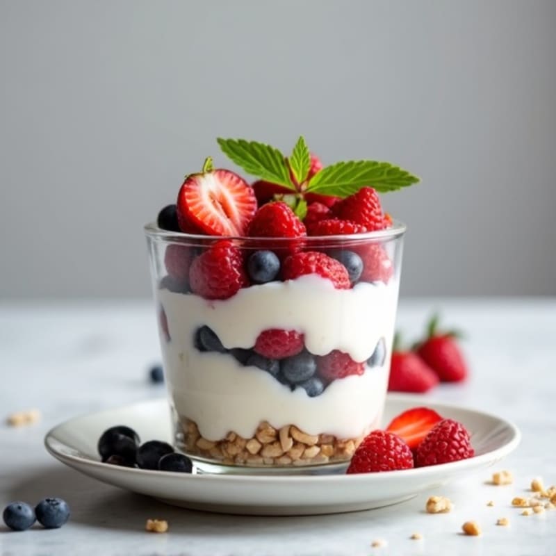 Creamy Greek Yogurt Protein Parfait with Mixed Berries