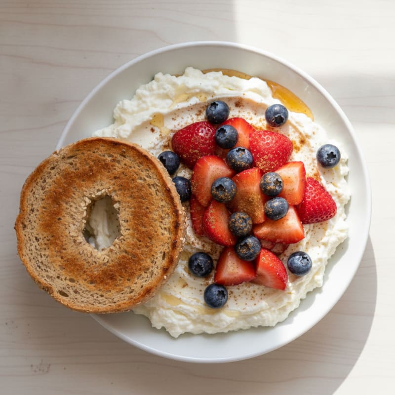 Cottage Cheese Yogurt Bowl with Berries