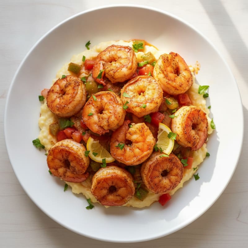 Cajun Shrimp with Creamy Grits