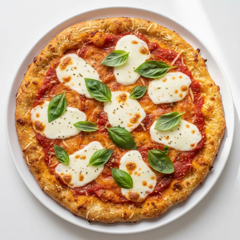 Golden Crispy Margherita Pizza