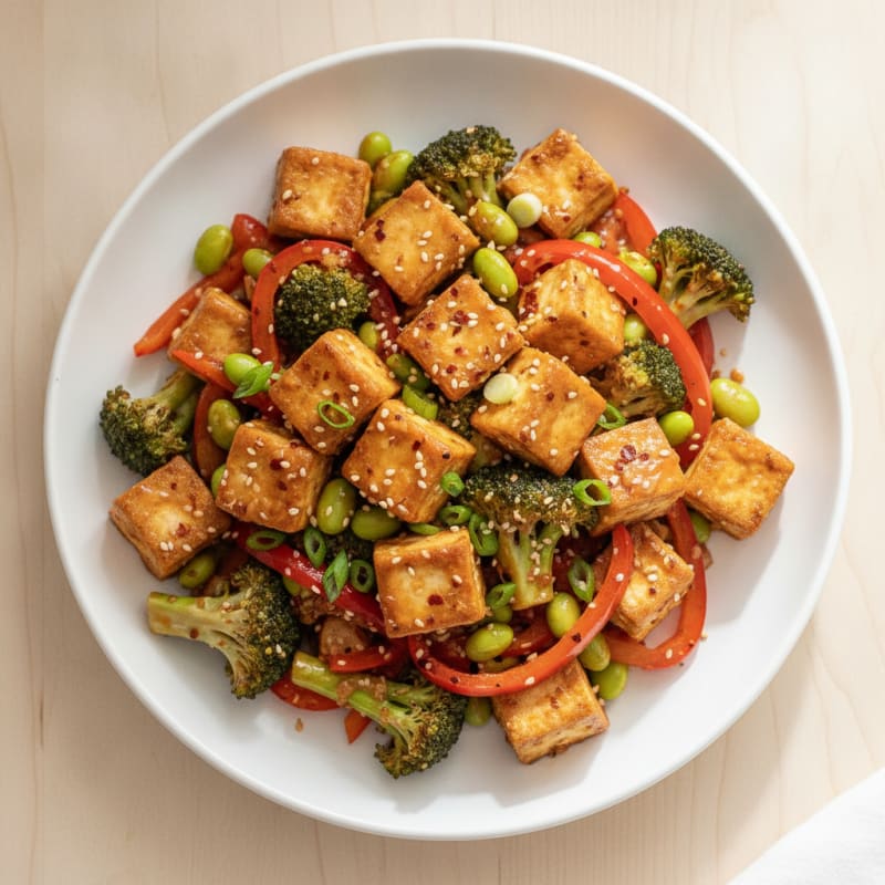 Sesame Tofu Stir-Fry