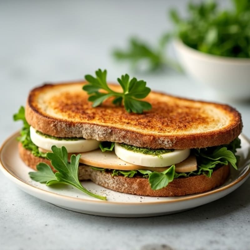 Herb-Pesto Turkey Panini with Fresh Mozzarella