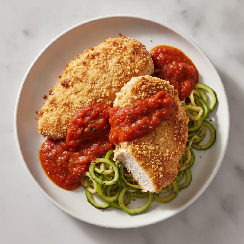 Parmesan-Crusted Chicken with Marinara