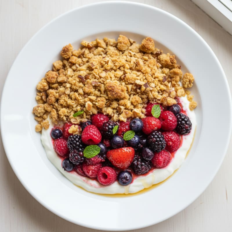 Golden Almond Flour Berry Crumble