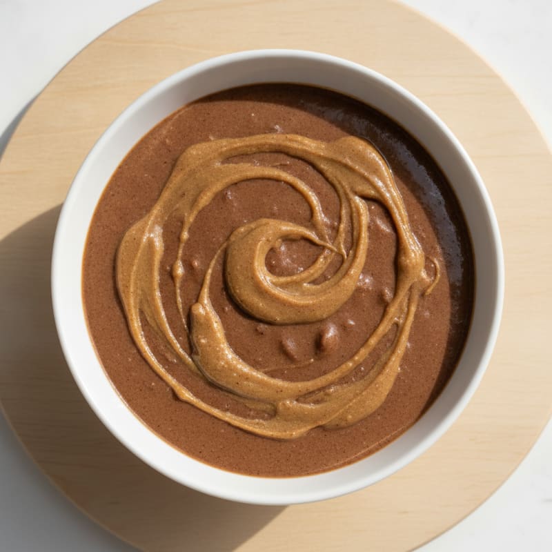 Silky Chocolate Protein Pudding with Almond Butter Swirl