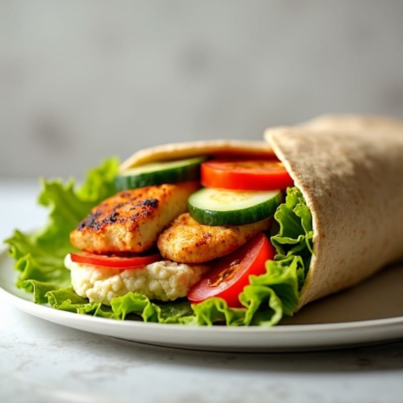 Grilled Chicken and Fresh Vegetable Wrap