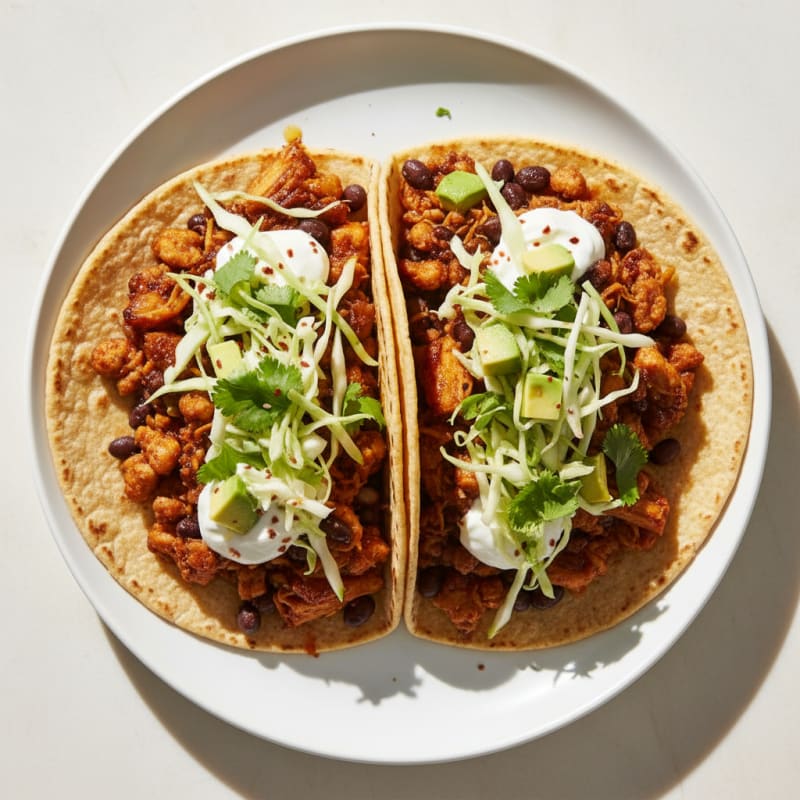 Smoky Jackfruit Tacos with Zesty Slaw