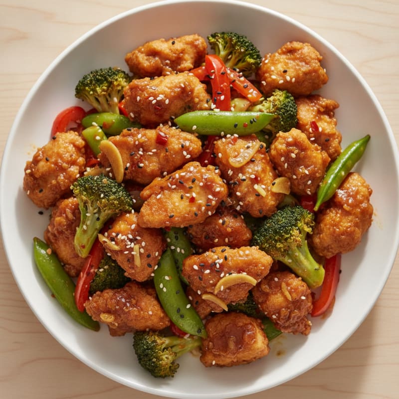 Healthy General Tso's Chicken Stir-Fry