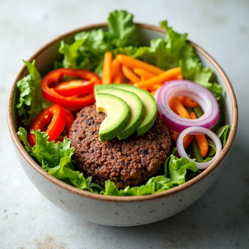 Lean Ground Beef Burger Bowl with Creamy Special Sauce