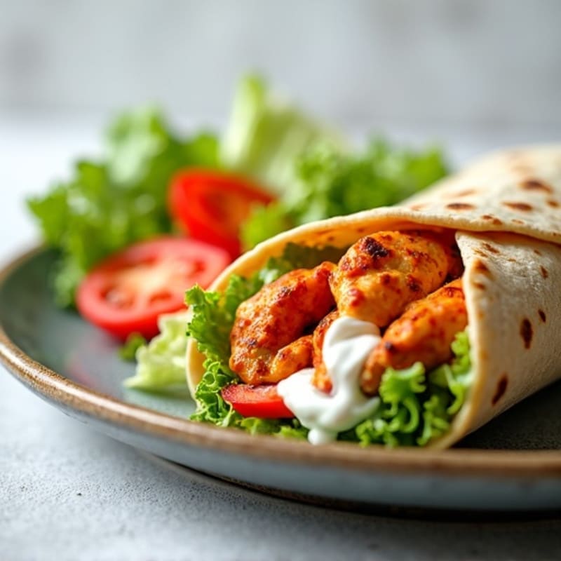 Healthy Buffalo Ranch Chicken Wrap