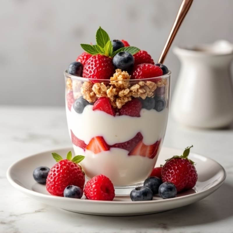 Creamy Greek Yogurt Protein Parfait with Mixed Berries
