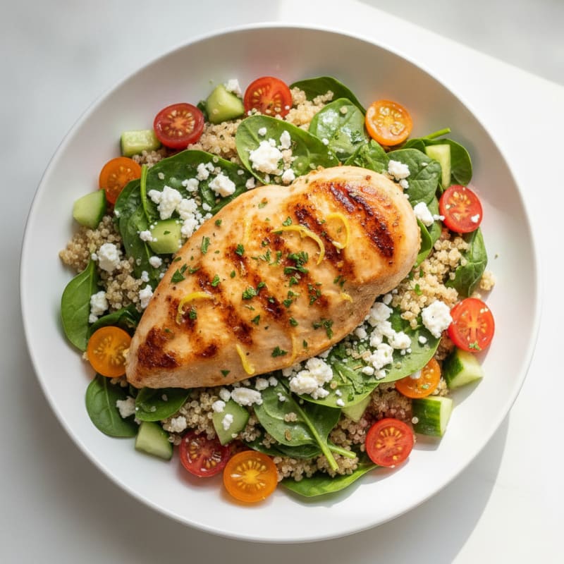 Lemon Herb Chicken and Quinoa Power Bowl