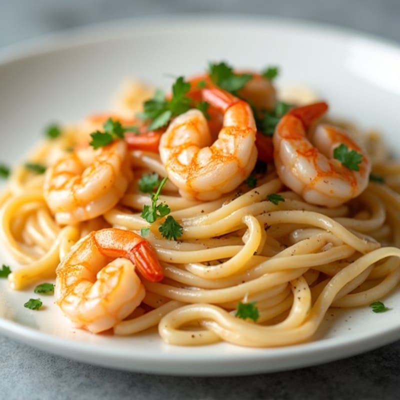Chipotle Shrimp Fettuccine with Silky Cream Sauce