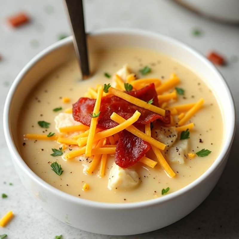 Healthy Creamy Loaded Baked Potato Soup