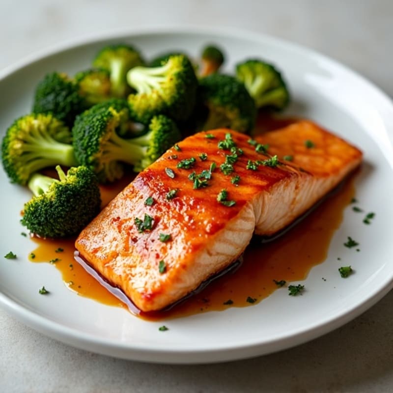 Sheet Pan Teriyaki Glazed Salmon with Roasted Broccoli