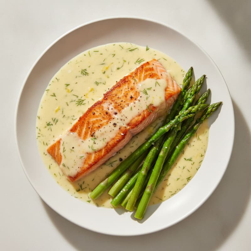 Pan-Seared Salmon with Lemon-Dill Sauce