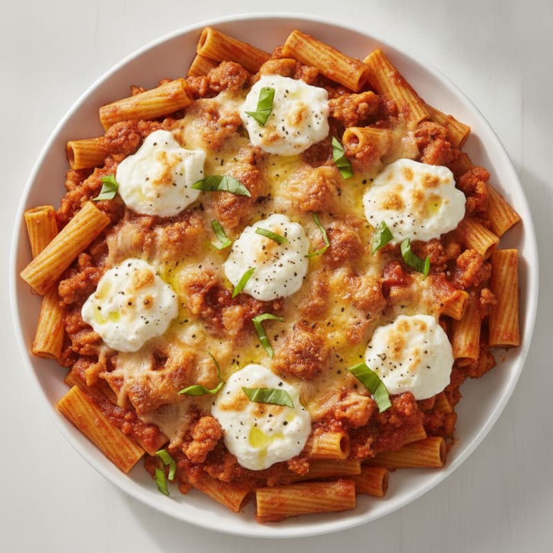 Classic Baked Ziti with Ricotta
