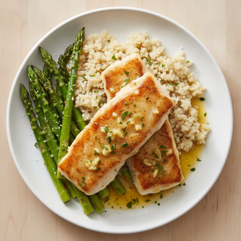Pan-Seared Cod with Lemon-Herb Sauce