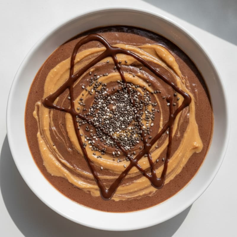 Chocolate Protein Smoothie Bowl with Peanut Butter