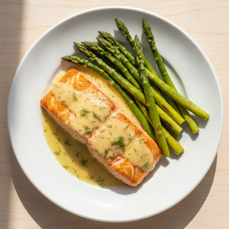 Pan-Seared Salmon with Lemon-Dill Sauce