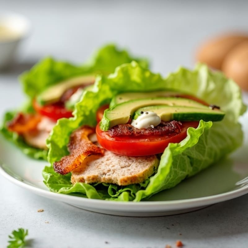 Crispy Turkey Club Lettuce Wraps