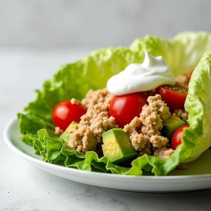 Creamy Avocado Turkey Lettuce Wrap