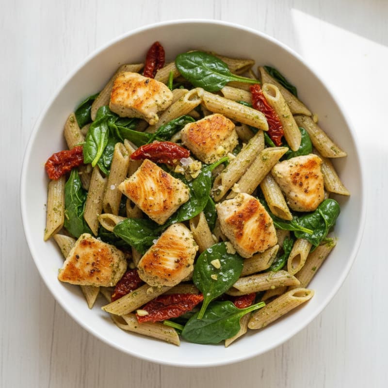 Pesto Chicken and Sundried Tomato Pasta
