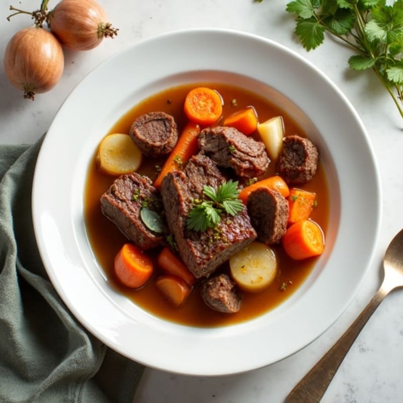 Tender Slow-Cooked Beef with Hearty Root Vegetables