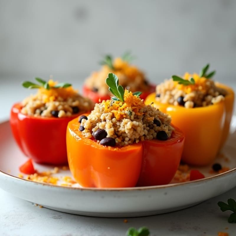 Lean Ground Turkey Stuffed Bell Peppers