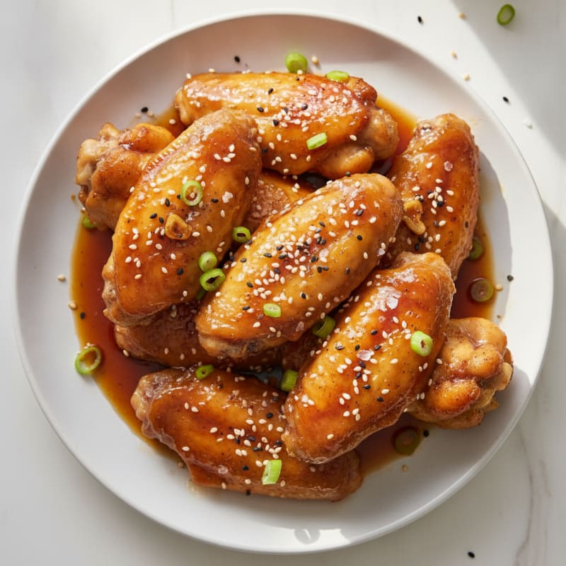 Honey-Glazed Chicken Wings with Sesame