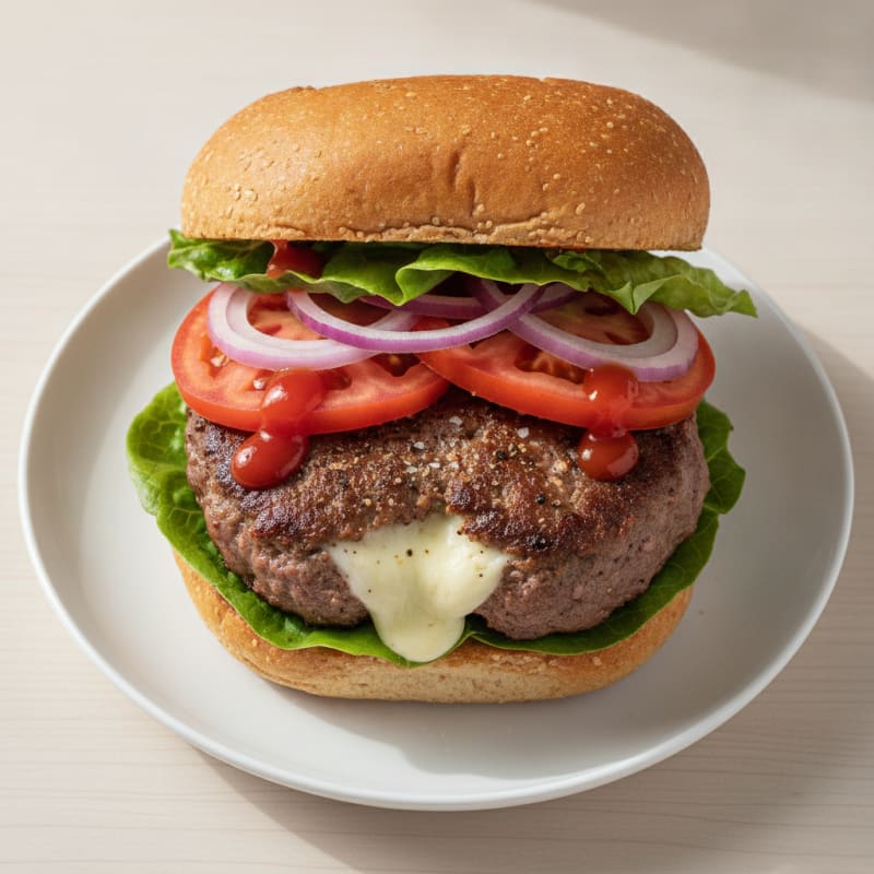Mozzarella Stick Beef Burger