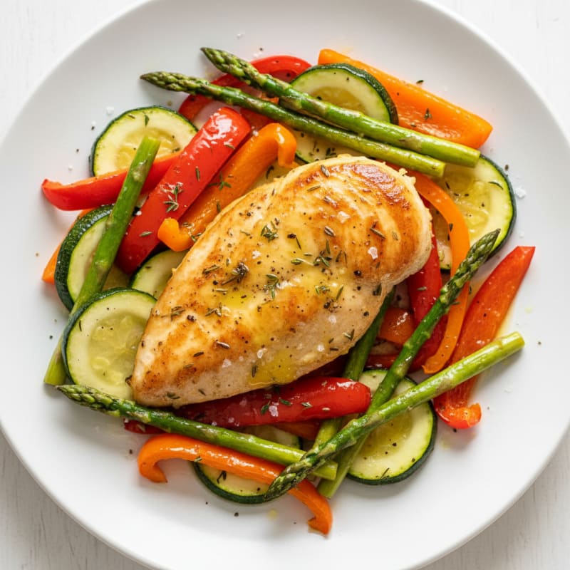 Lemon-Herb Chicken with Roasted Vegetables