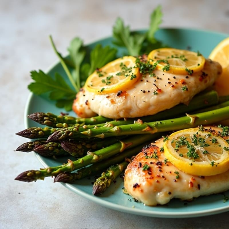 Sheet Pan Lemon Herb Chicken and Roasted Asparagus