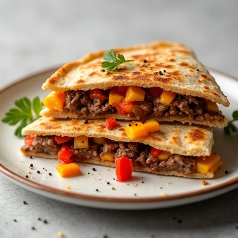Grilled Steak and Bell Pepper Quesadillas