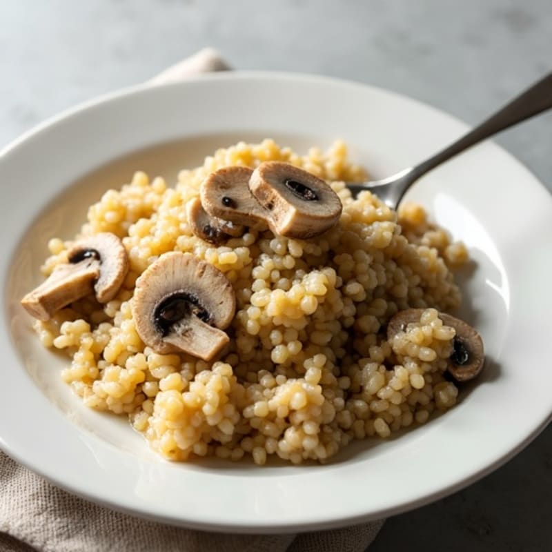 Whole Grain Creamy Mushroom Risotto